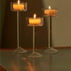 Elegant Glass Candle Holders